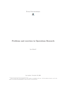 Problems and exercises in Operations Research