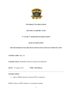 university examinations 2014 /2015 academic