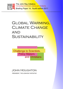 Global Warming, Climate Change and Sustainability