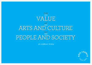 The value of arts and culture to people and society