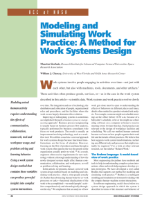 Modeling and Simulating Work Practice: A Method for Work Systems