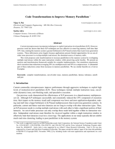 Code Transformations to Improve Memory Parallelism *