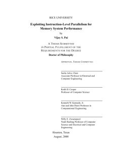 Exploiting Instruction-Level Parallelism for Memory System