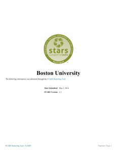 Boston University STARS Snapshot