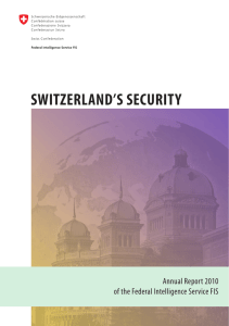 Annual Report 2010 of the Federal Intelligence Service FIS - VBS