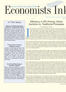 Efficiency in IPO Pricing: Online Auctions vs. Traditional Processes