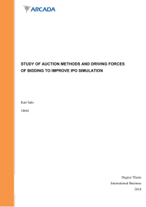 study of auction methods and driving forces of bidding to