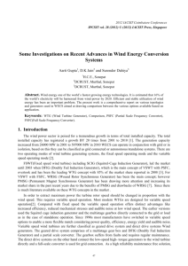 Some Investigations on Recent Advances in Wind Energy