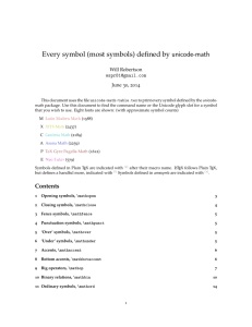 Every symbol (most symbols) defined by unicode-math