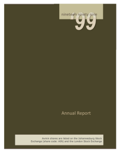 Avmin annual report 1999