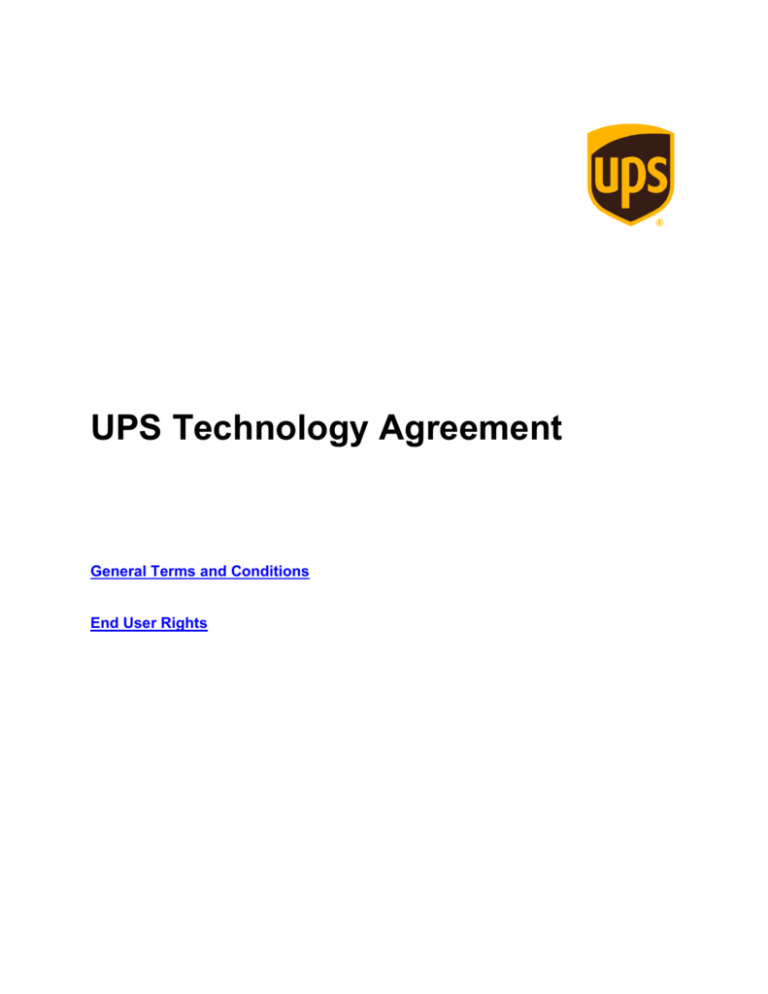 UPS Technology Agreement
