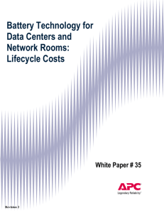 Battery Technology for Data Centers and Network Rooms: Lifecycle