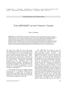 The ARPANET after Twenty Years