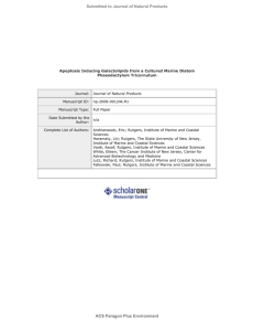 ACS Paragon Plus Environment Submitted to Journal of Natural