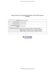 ACS Paragon Plus Environment Submitted to Inorganic Chemistry