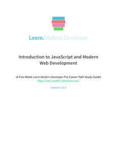 Intro To JavaScript and Modern Web Development