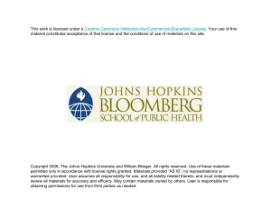 Definitions of Community - Johns Hopkins Bloomberg School of