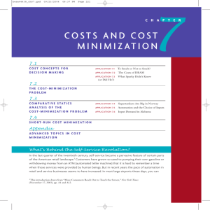 costs and cost minimization