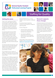 Staffing for Quality - Early Childhood Australia