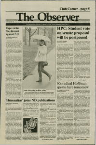 HPC: Student vote on senate proposal will be postponed