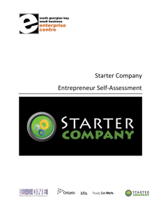 Starter Company Entrepreneur Self