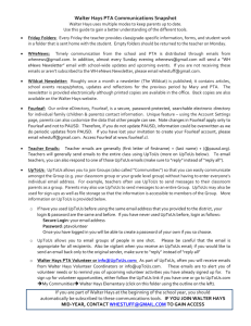 Communications Guide - Walter Hays Elementary PTA