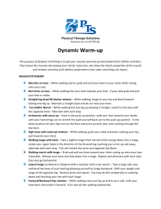 Dynamic Warm-up: Descriptions