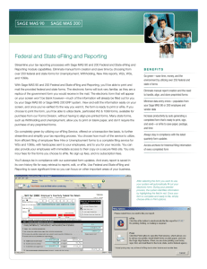 Sage MAS 90 and 200 Federal and State eFiling and Reporting