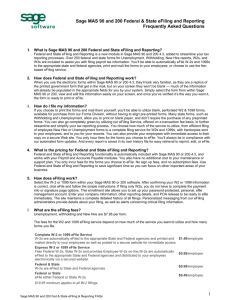 1 Sage MAS 90 and 200 Federal & State eFiling and Reporting