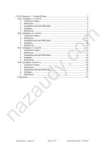 CCNA Semester 1 - Technical Diary