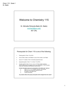 Chemistry 115