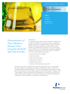 Determination of Trace Metals in Human Urine Using