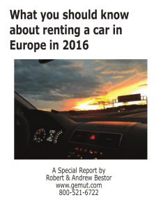 What you should know about renting a car in Europe in