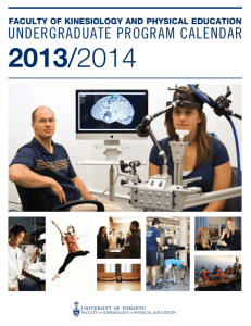 Undergraduate Program Calendar 2013/14