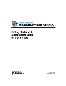 Getting Started with Measurement Studio for Visual Basic