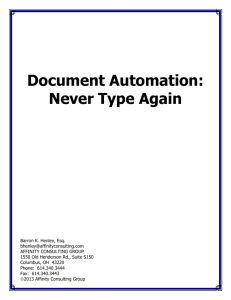 Document Automation: Never Type Again