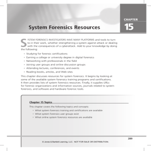 System Forensics Resources