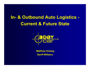 In- & Outbound Auto Logistics - Current & Future State