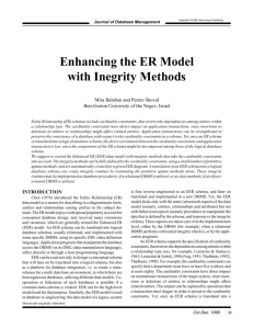 Enhancing the ER Model with Integrity Methods