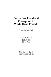 Preventing Fraud and Corruption in World Bank Projects