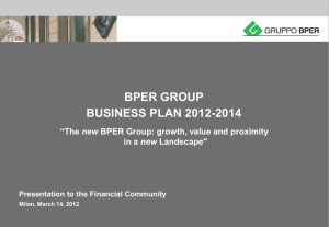 bper group business plan 2012-2014