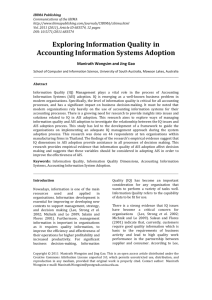 Exploring Information Quality in Accounting Information Systems