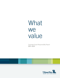 What we value - T. Rowe Price