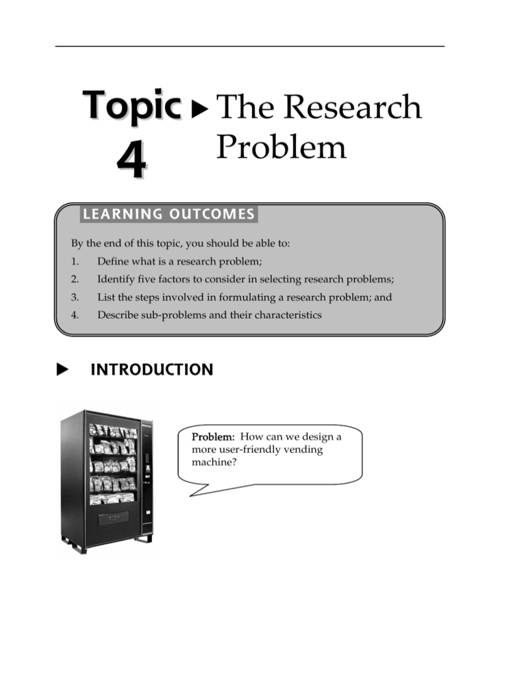 research problems topics