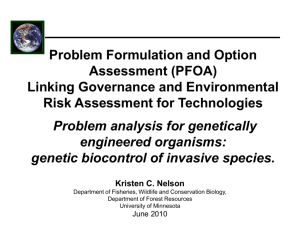 Problem Formulation and Option Assessment (PFOA) Linking