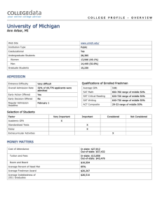 University of Michigan College Profile Print Version