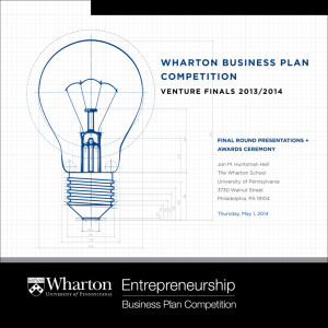Wharton Business Plan Competition