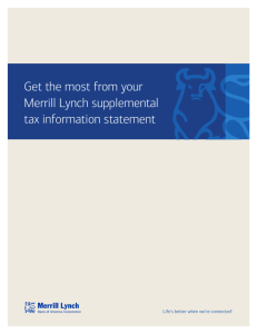 Get the most from your Merrill Lynch supplemental tax information