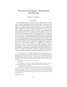 “De facto Sovereignty”: Boumediene and Beyond
