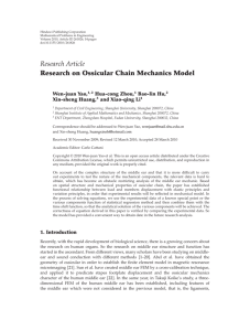 Research on Ossicular Chain Mechanics Model